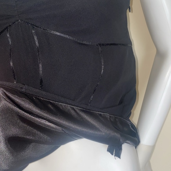 Express Silk Y2K whimsigoth Vtg. Chiffon w/ Satin trim / side Zip / Sm. - Picture 5 of 16